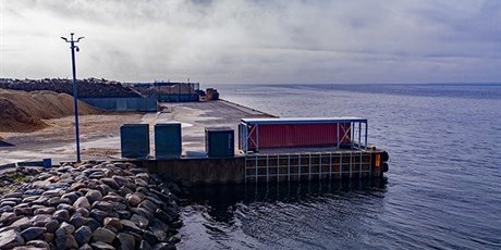 The static test station at the CoaST Maritime Test Centre, Hundested, Denmark. Both full immersion and splash zone exposure is part of the test.